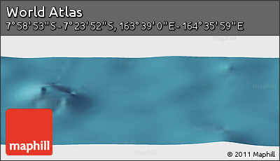 Satellite Panoramic Map of the Area around 7° 41' 23" S, 164° 7' 30" E