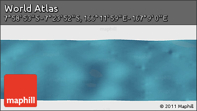 Satellite Panoramic Map of the Area around 7° 41' 23" S, 166° 40' 30" E