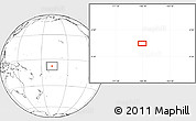 Blank Location Map of the area around 7° 41' 23" S, 168° 13' 29" W