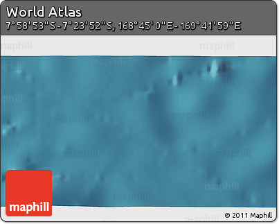 Satellite 3D Map of the Area around 7° 41' 23" S, 169° 13' 29" E