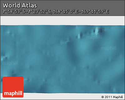 Satellite 3D Map of the Area around 7° 41' 23" S, 169° 13' 29" E