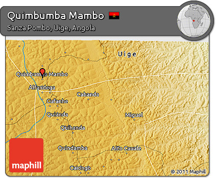 Physical 3D Map of Quimbumba Mambo