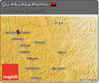 Physical 3D Map of Quimbumba Mambo