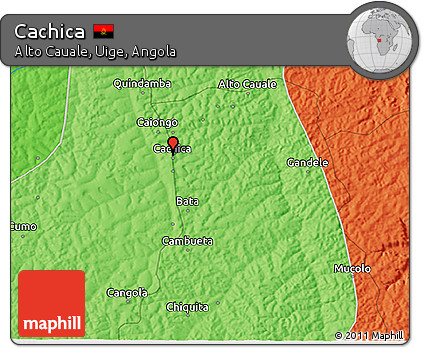 Political 3D Map of Cachica