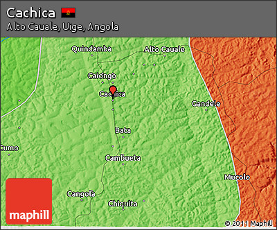 Political 3D Map of Cachica