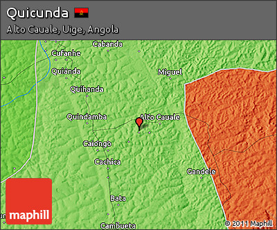 Political 3D Map of Quicunda