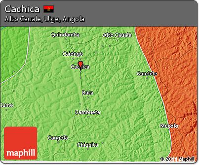 Political 3D Map of Cachica