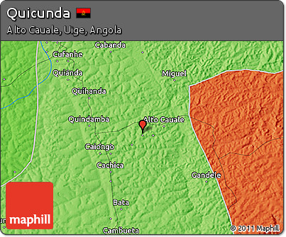 Political 3D Map of Quicunda