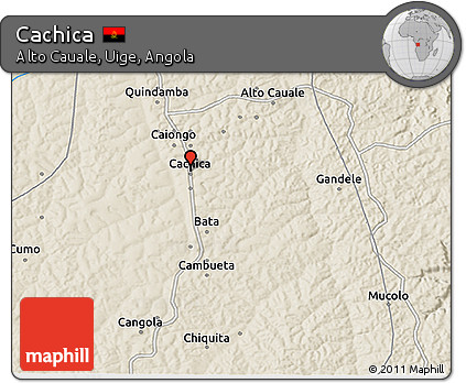 Shaded Relief 3D Map of Cachica