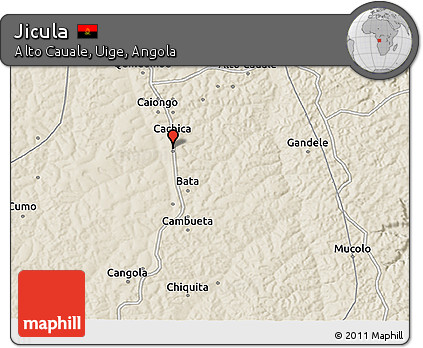 Shaded Relief 3D Map of Jicula