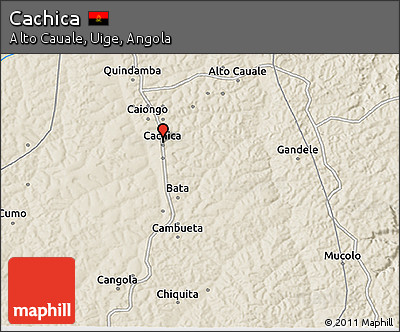 Shaded Relief 3D Map of Cachica