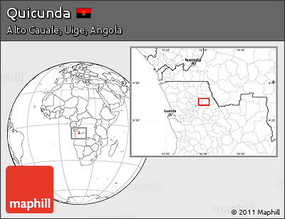 Blank Location Map of Quicunda