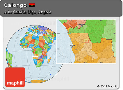 Political Location Map of Caiongo