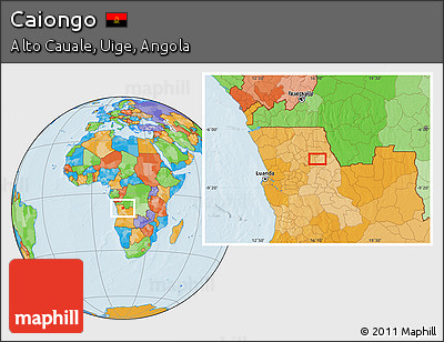 Political Location Map of Caiongo