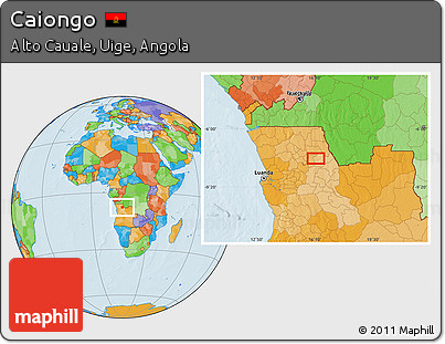 Political Location Map of Caiongo