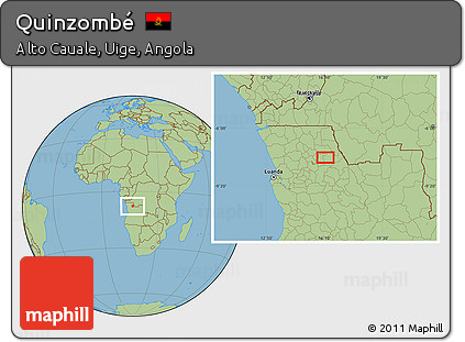 Savanna Style Location Map of Quinzombé