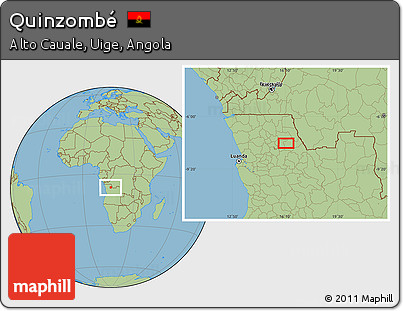 Savanna Style Location Map of Quinzombé