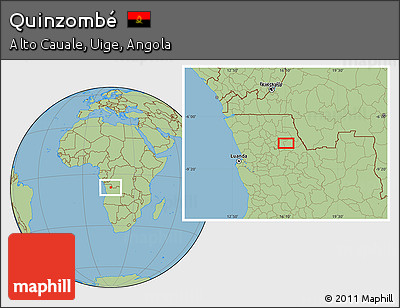 Savanna Style Location Map of Quinzombé