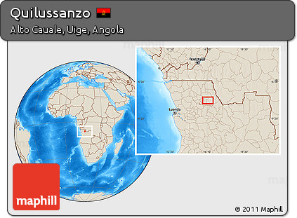 Shaded Relief Location Map of Quilussanzo