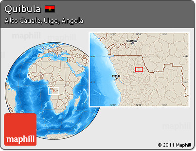 Shaded Relief Location Map of Quibula