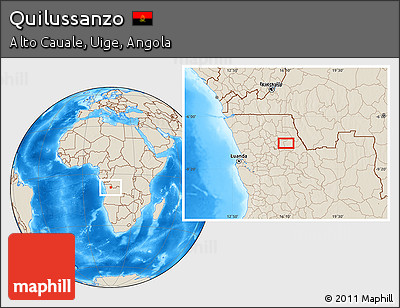 Shaded Relief Location Map of Quilussanzo
