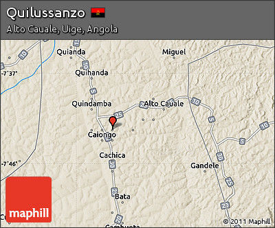 Shaded Relief Map of Quilussanzo
