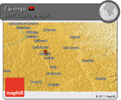 Physical Panoramic Map of Caiongo