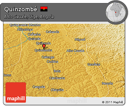 Physical Panoramic Map of Quinzombé