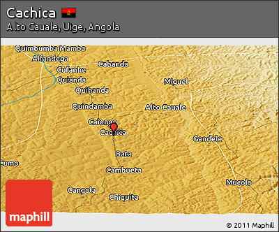 Physical Panoramic Map of Cachica