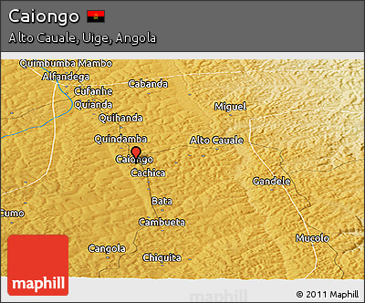 Physical Panoramic Map of Caiongo