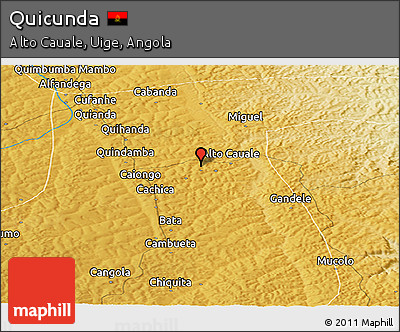 Physical Panoramic Map of Quicunda
