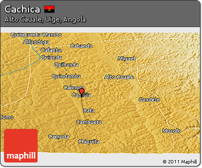 Physical Panoramic Map of Cachica