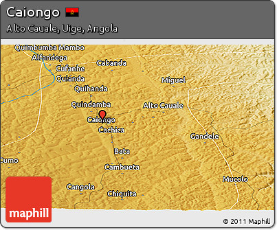 Physical Panoramic Map of Caiongo
