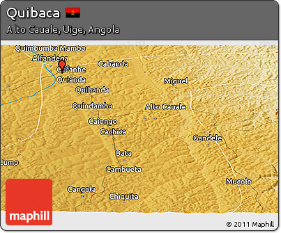 Physical Panoramic Map of Quibaca
