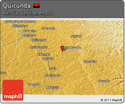 Physical Panoramic Map of Quicunda