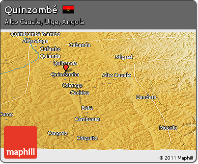 Physical Panoramic Map of Quinzombé