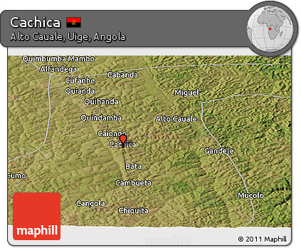 Satellite Panoramic Map of Cachica