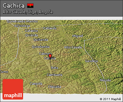 Satellite Panoramic Map of Cachica