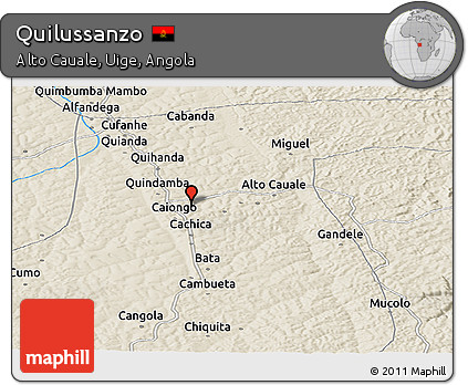 Shaded Relief Panoramic Map of Quilussanzo