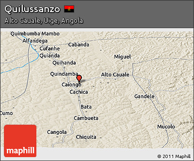 Shaded Relief Panoramic Map of Quilussanzo