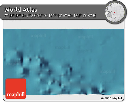 Satellite 3D Map of the Area around 7° 41' 23" S, 171° 46' 30" E