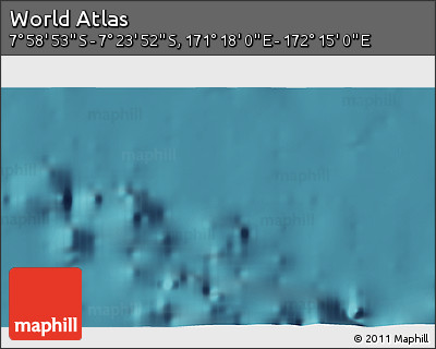 Satellite 3D Map of the Area around 7° 41' 23" S, 171° 46' 30" E