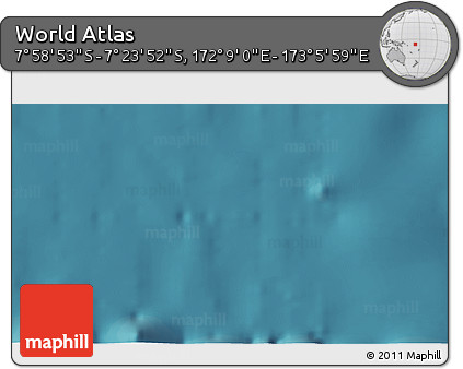 Satellite 3D Map of the Area around 7° 41' 23" S, 172° 37' 30" E