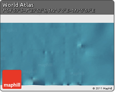 Satellite 3D Map of the Area around 7° 41' 23" S, 172° 37' 30" E