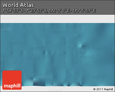 Satellite 3D Map of the Area around 7° 41' 23" S, 172° 37' 30" E