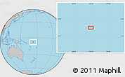 Gray Location Map of the area around 7° 41' 23" S, 172° 37' 30" E