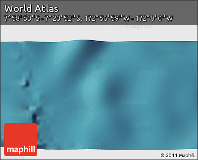 Satellite 3D Map of the Area around 7° 41' 23" S, 172° 28' 29" W