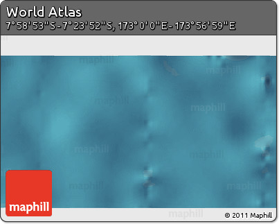 Satellite 3D Map of the Area around 7° 41' 23" S, 173° 28' 29" E