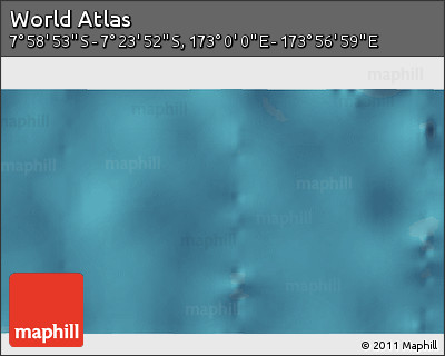 Satellite 3D Map of the Area around 7° 41' 23" S, 173° 28' 29" E