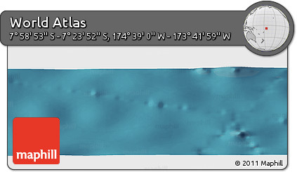 Satellite Panoramic Map of the Area around 7° 41' 23" S, 174° 10' 30" W